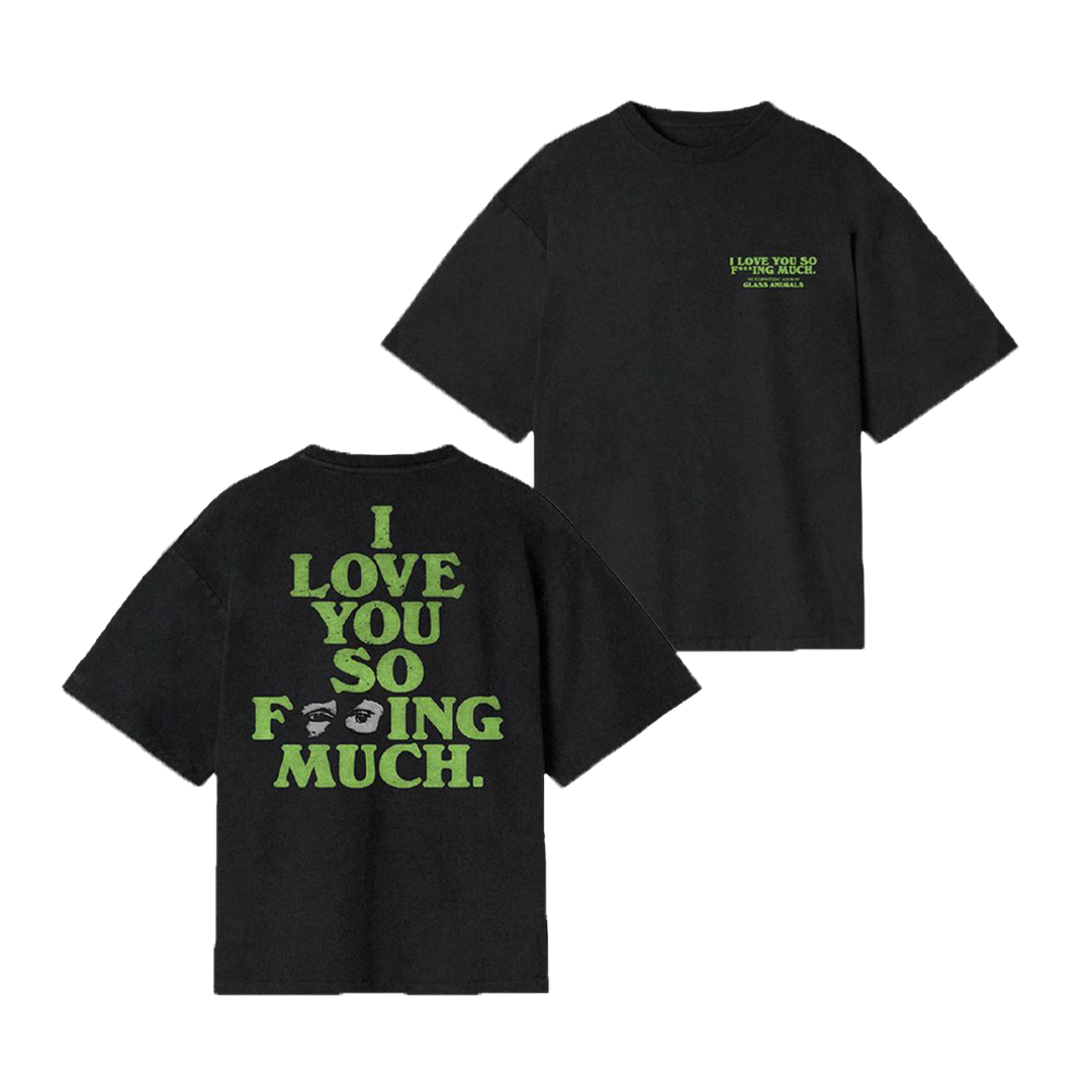 Glass Animals - I love you so f***ing much t-shirt in green 